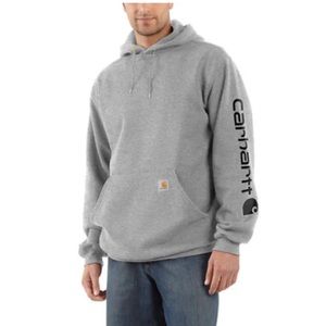 LOOSE FIT MIDWEIGHT LOGO SLEEVE GRAPHIC HOODIE